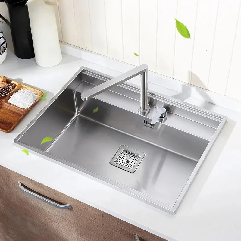 German Kitchen Stainless Steel Vegetable Basin Hidden Cover Handmade Sink Single Sink Set Dishwashing Vegetable Sink
German Kitchen Stainless Steel Vegetable Basin Hidden Cover Handmade Sink Single Sink Set Dishwashing Vegetable Sink