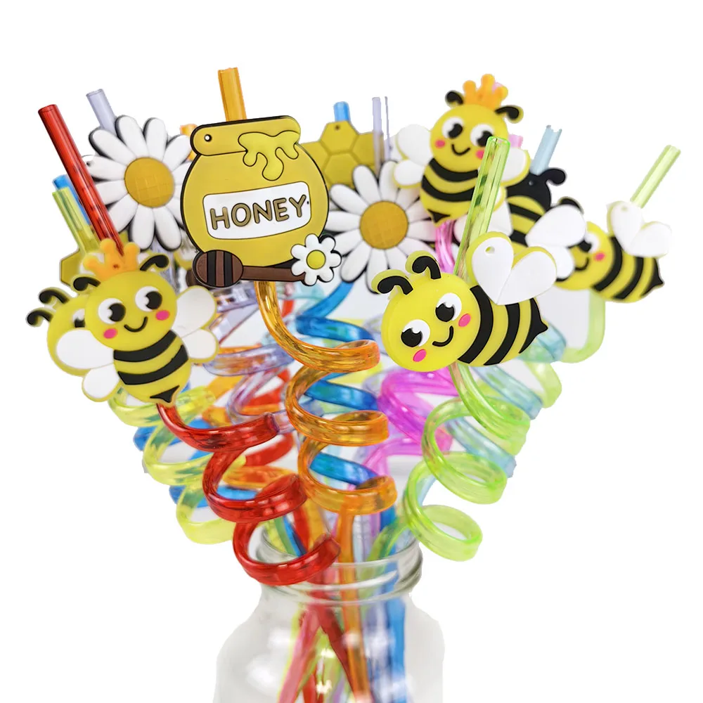 8 шт., многоразовые пчелиные соломинки, пчела, Маргаритка, медовая пластиковая пчела с тематикой насекомых, украшение для дня рождения, Детские сувениры 
8 шт., многоразовые пчелиные соломинки, пчела, Маргаритка, медовая пластиковая пчела с тематикой насекомых, украшение для дня рождения, Детские сувениры