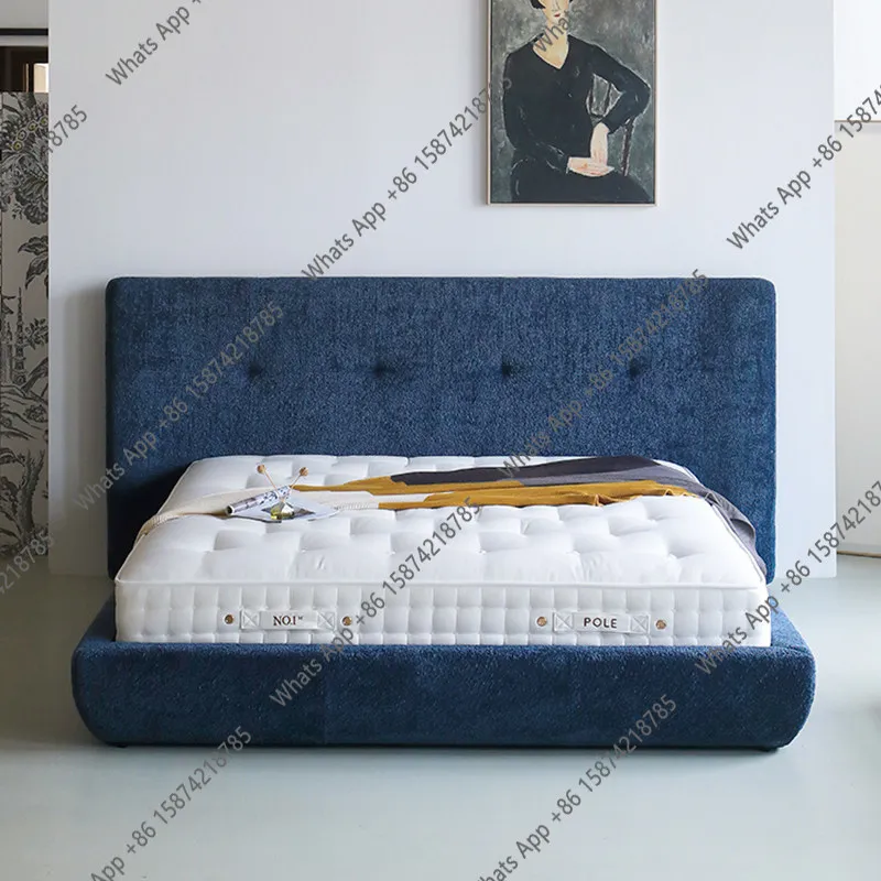 B Italian Minimalist Fabric Bed Queen Bed Light Luxury Soft Bag Bedroom Double Bed Cream Wound French Frame Minimalist Ita
B Italian Minimalist Fabric Bed Queen Bed Light Luxury Soft Bag Bedroom Double Bed Cream Wound French Frame Minimalist Ita