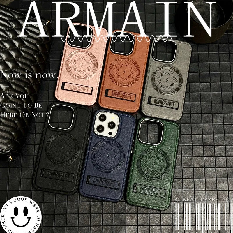 Leather Invisible Stand Magsafe Magnetic Phone Case For iPhone 15 14 12 13 11 Pro Max Anti slip Wireless Charging Phone Cover
Leather Invisible Stand Magsafe Magnetic Phone Case For iPhone 15 14 12 13 11 Pro Max Anti slip Wireless Charging Phone Cover