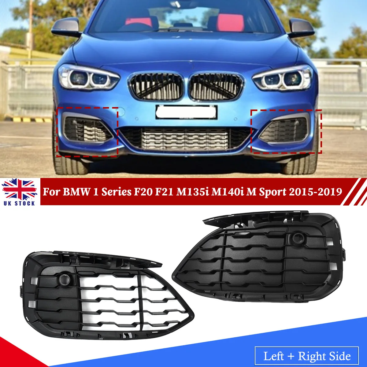 Front Bumper Fog Light Grill Cover for BMW F20 F21 M135i M140i 114d 116d 118d 120d 125d Lci 2015 2016 2017 2018 Left Right
Front Bumper Fog Light Grill Cover for BMW F20 F21 M135i M140i 114d 116d 118d 120d 125d Lci 2015 2016 2017 2018 Left Right