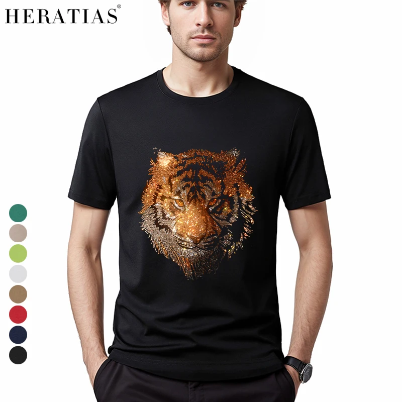 Hot diamond tiger head hot diamond men's summer short-sleeved casual T-shirt loose comfortable cotton T-shirt
Hot diamond tiger head hot diamond men's summer short-sleeved casual T-shirt loose comfortable cotton T-shirt
