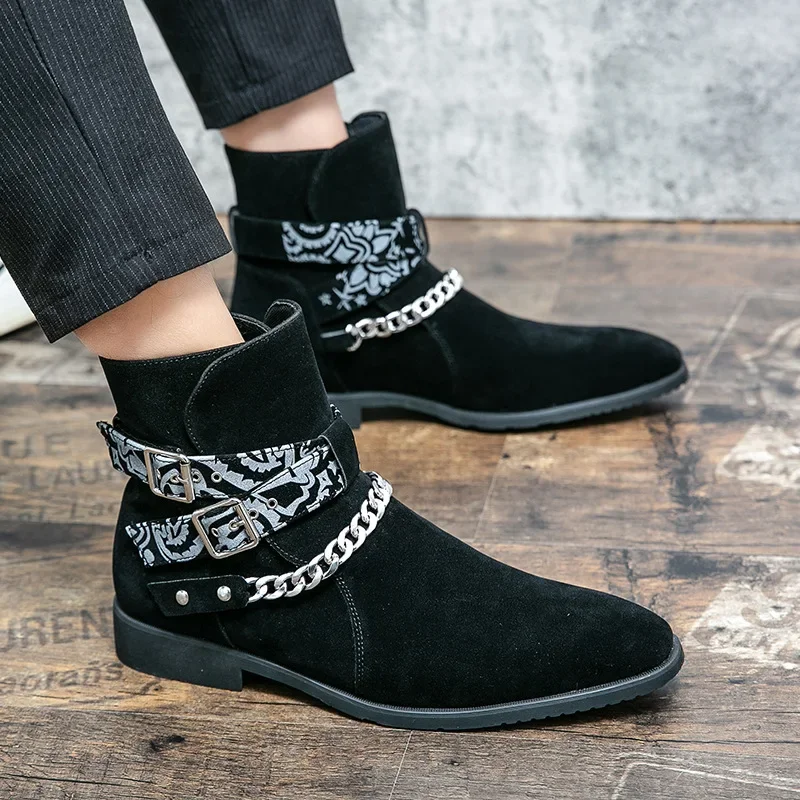 2024 Autumn New Men's Shoes Fashion High Top Trend British Style Retro Leather Boots Large Size 38-48
2024 Autumn New Men's Shoes Fashion High Top Trend British Style Retro Leather Boots Large Size 38-48
