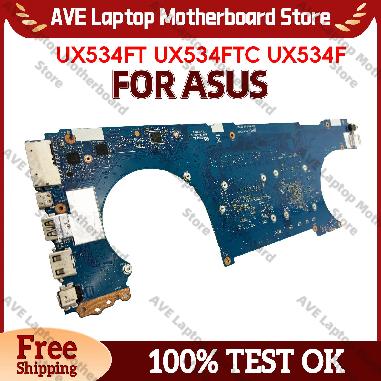 UX534F UX534FT Laptop Motherboard For ASUS UX534FTC BX533FTC RX534FTC BX534FT UX534FT BX534FTC Mainboard With 10th Gen I3 i5 i7
UX534F UX534FT Laptop Motherboard For ASUS UX534FTC BX533FTC RX534FTC BX534FT UX534FT BX534FTC Mainboard With 10th Gen I3 i5 i7