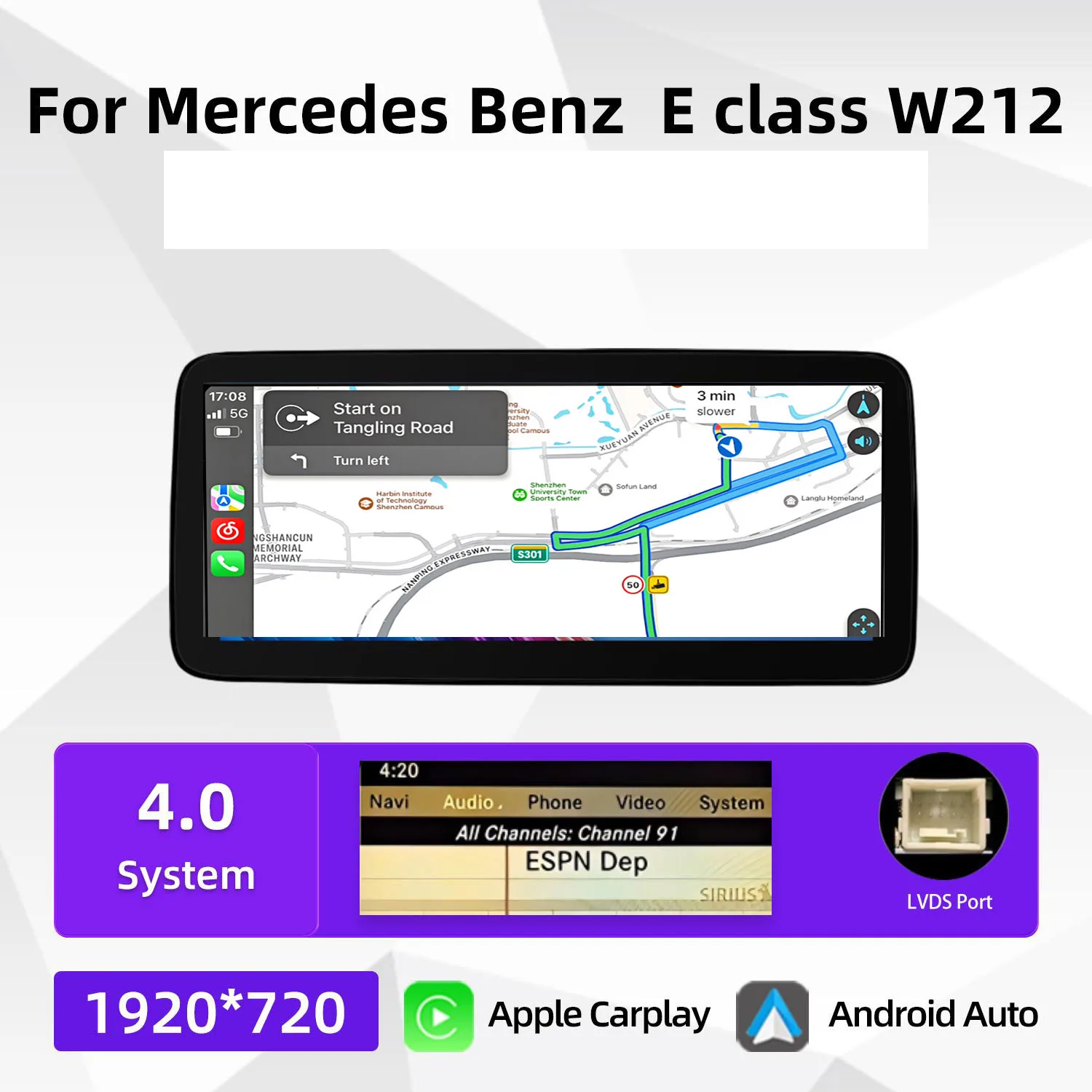 Автомагнитола Android с Bluetooth, CarPlay, GPS-навигацией и камерой заднего вида AHD для Mercedes-Benz E-Class W212 S212 E180 E200 E260 E300 E320 E400 NTG4.0 NTG4.5 NTG5.0
Автомагнитола Android с Bluetooth, CarPlay, GPS-навигацией и камерой заднего вида AHD для Mercedes-Benz E-Class W212 S212 E180 E200 E260 E300 E320 E400 NTG4.0 NTG4.5 NTG5.0