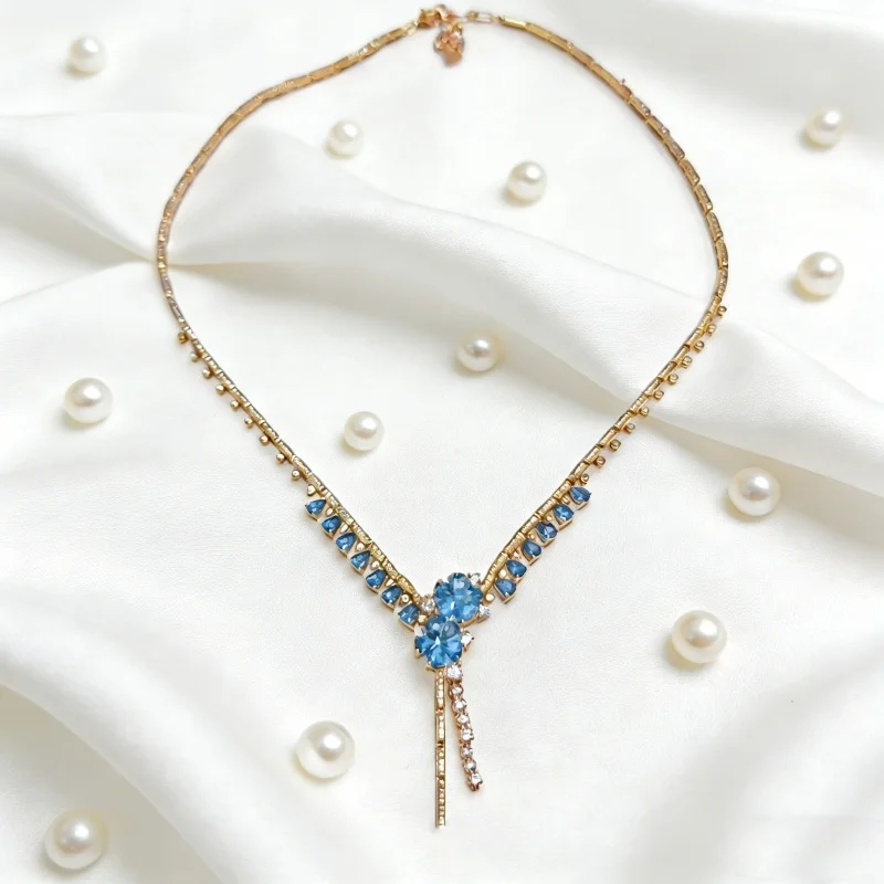 Fringe Teardrop London Blue Topaz Floral Y Pendant Necklace S925 Silver Gold Plated With CUG Gem Certificate
Fringe Teardrop London Blue Topaz Floral Y Pendant Necklace S925 Silver Gold Plated With CUG Gem Certificate