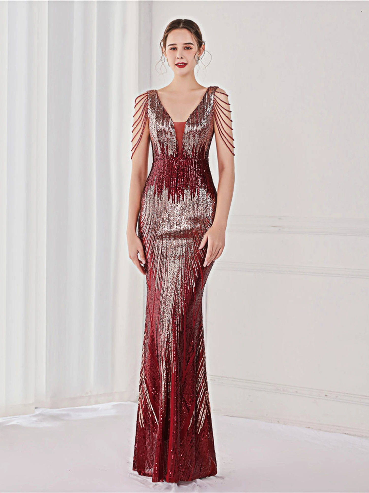 Red Fi Tail Evening Dr Women's Performance Event Banquet Car Model Etiquette Dr Sexy Zipper Sle Embroidered Diamond
Red Fi Tail Evening Dr Women's Performance Event Banquet Car Model Etiquette Dr Sexy Zipper Sle Embroidered Diamond