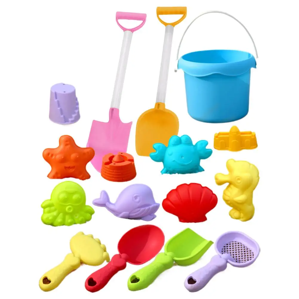 16PCS Children's Beach Toy Set, Beach Sand Digging Tool Shovel and Water Toy, Beach Bucket, Beach Sand Play Tool Wholesale
16PCS Children's Beach Toy Set, Beach Sand Digging Tool Shovel and Water Toy, Beach Bucket, Beach Sand Play Tool Wholesale
