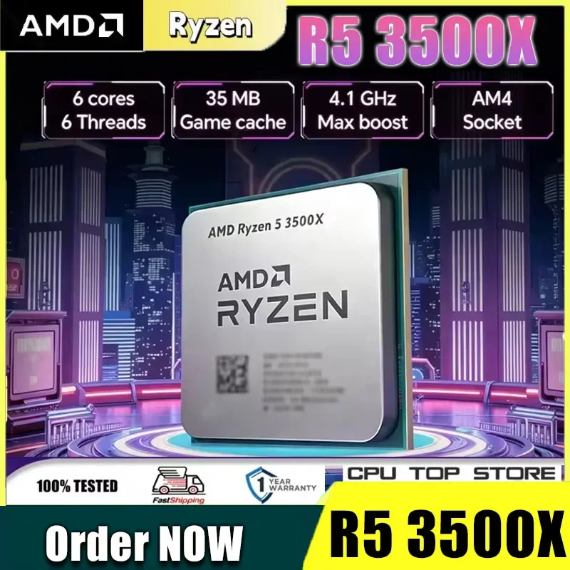 AMD Ryzen 5 3500X 6 Core 6 Thread 3.6GHz 32MB L3 Cache 7NM 65W AM4 Desktop CPU Without Package Loose Chip
AMD Ryzen 5 3500X 6 Core 6 Thread 3.6GHz 32MB L3 Cache 7NM 65W AM4 Desktop CPU Without Package Loose Chip