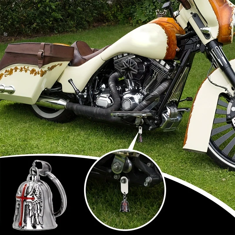 1pc Retro Punk Style Guardian Bell Motorcycle Bells Men's Cross Lucky Angel Wing Knight Bell Metal Pendant Motorcycle Accessory
1pc Retro Punk Style Guardian Bell Motorcycle Bells Men's Cross Lucky Angel Wing Knight Bell Metal Pendant Motorcycle Accessory