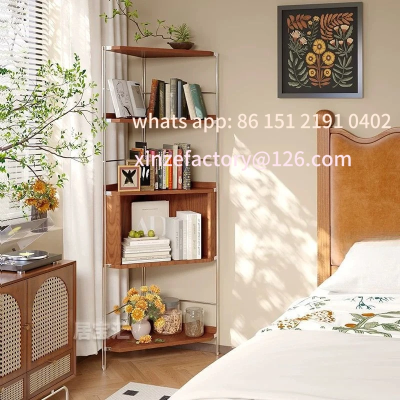 Customizable medieval solid wood corner shelf bookcase bookshelf living corner triangular cabinet household removable
Customizable medieval solid wood corner shelf bookcase bookshelf living corner triangular cabinet household removable