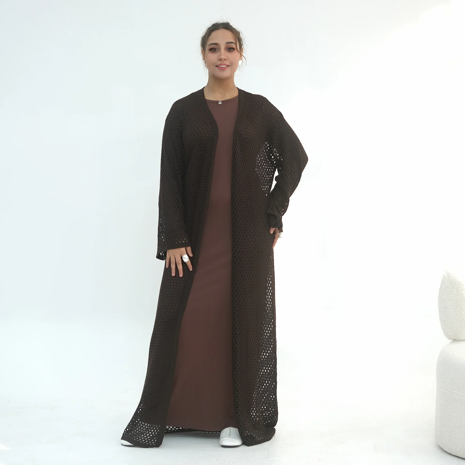 Женская вязаная абайя для Ид, ажурное платье-комбинация, мусульманское платье в стиле Дубай, длинное праздничное арабское платье-роба, кафтан, джалабия 2026, для Рамадана
Женская вязаная абайя для Ид, ажурное платье-комбинация, мусульманское платье в стиле Дубай, длинное праздничное арабское платье-роба, кафтан, джалабия 2026, для Рамадана