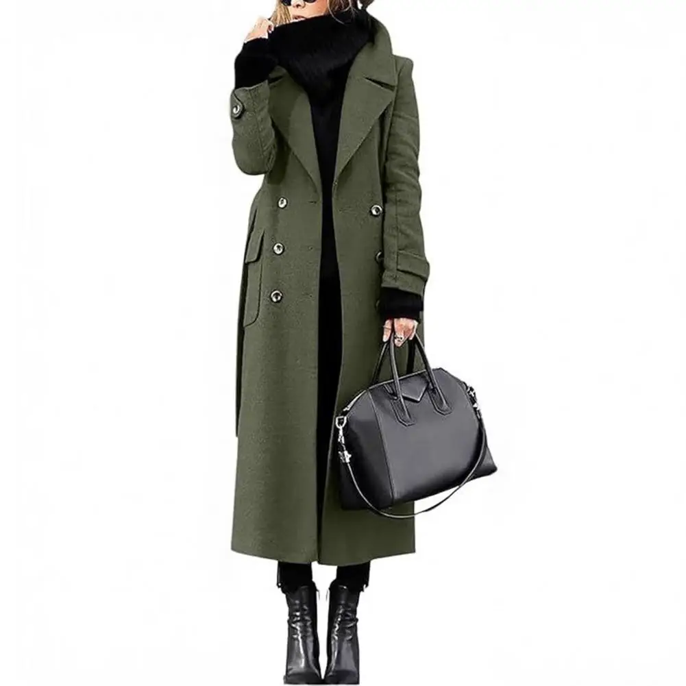Women's Double Breasted Long Trench Coat Classic Lapel Peacoat with Belt Fall Winter Casual Overcoat
Women's Double Breasted Long Trench Coat Classic Lapel Peacoat with Belt Fall Winter Casual Overcoat
