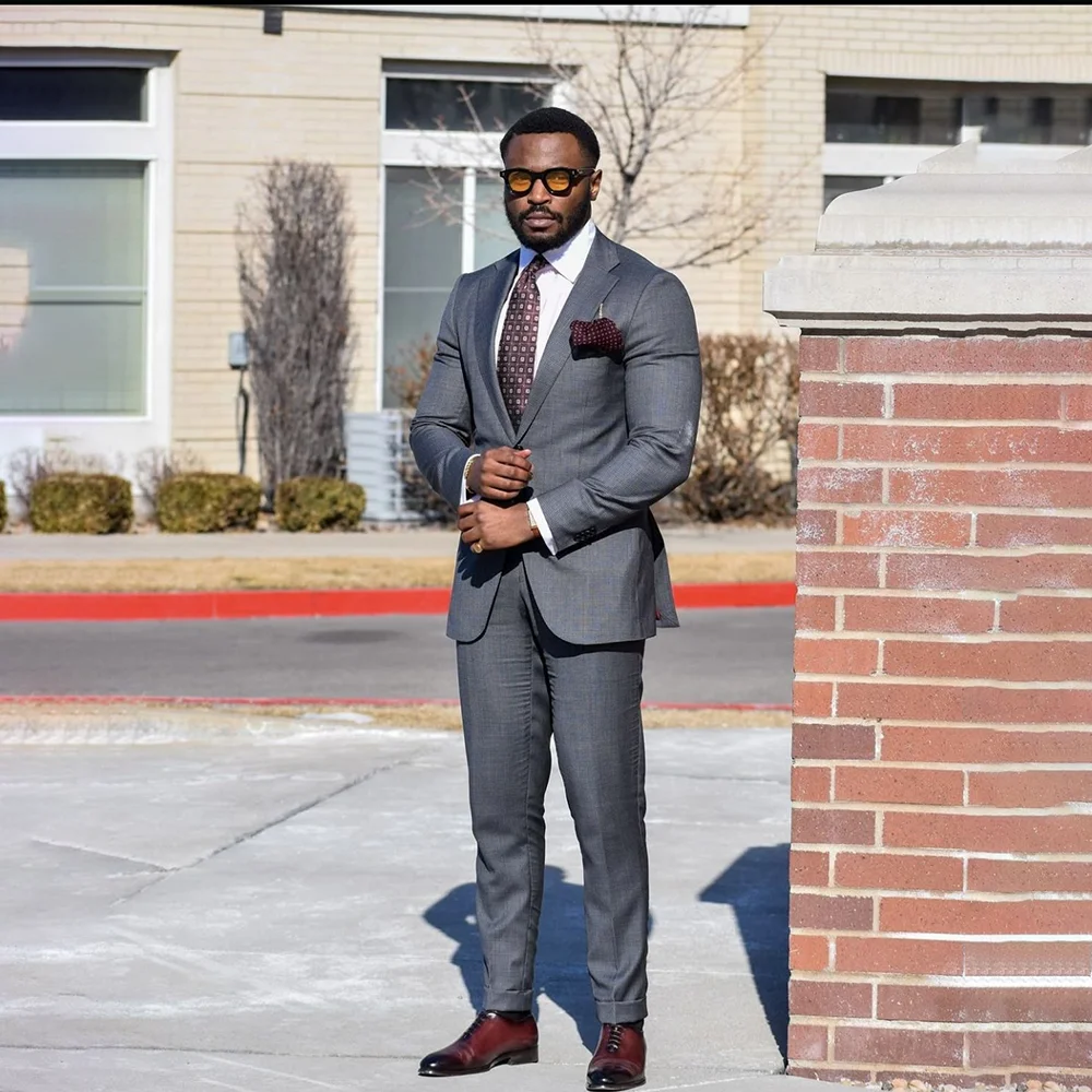 New Style High Quality Grey 2 Pieces Suit For Men Stylish Business Casual Suit And Trousers Set Traje Para Hombres Elegantes
New Style High Quality Grey 2 Pieces Suit For Men Stylish Business Casual Suit And Trousers Set Traje Para Hombres Elegantes