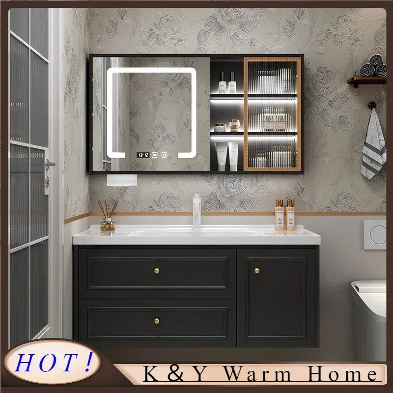 Nordic Solid Wood Smart Bathroom Mirror Modern Simple with Lamp Fashion Bathroom Cabinet Combo Furniture
Nordic Solid Wood Smart Bathroom Mirror Modern Simple with Lamp Fashion Bathroom Cabinet Combo Furniture