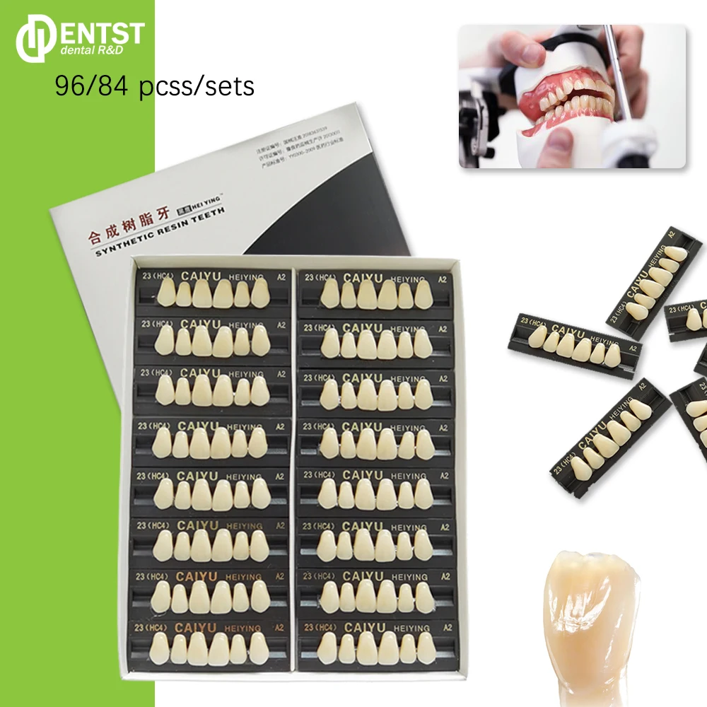 96Pcs/Set Teeth Acrylic A2 A3 Upper Anterior Lower Posterior Synthetic Polymer Full Set Teeth Dental Acrylic Resin False Teeth
96Pcs/Set Teeth Acrylic A2 A3 Upper Anterior Lower Posterior Synthetic Polymer Full Set Teeth Dental Acrylic Resin False Teeth