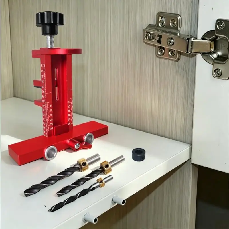 Cabinet Door Install Tool with Adjustable Frame, Threaded Top Knob and Scale Guide for Door Positioning in Woodworking and D2RD
Cabinet Door Install Tool with Adjustable Frame, Threaded Top Knob and Scale Guide for Door Positioning in Woodworking and D2RD