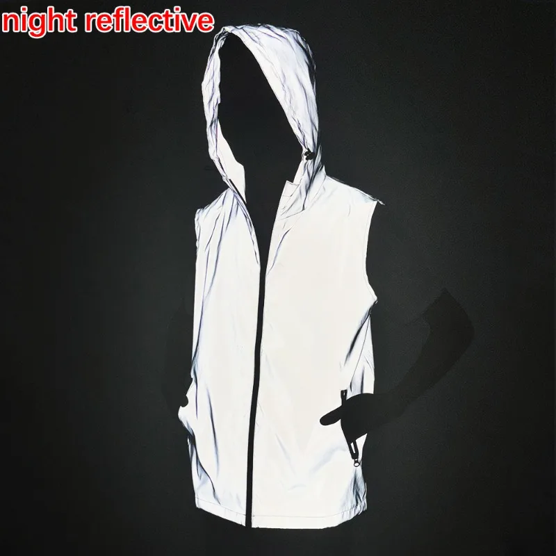 Ночной светоотражающий жилет, мужская весенне-летняя куртка с капюшоном для бега на открытом воздухе, езды на велосипеде, защитная куртка без рукавов, модная уличная одежда в стиле хип-хоп
Ночной светоотражающий жилет, мужская весенне-летняя куртка с капюшоном для бега на открытом воздухе, езды на велосипеде, защитная куртка без рукавов, модная уличная одежда в стиле хип-хоп
