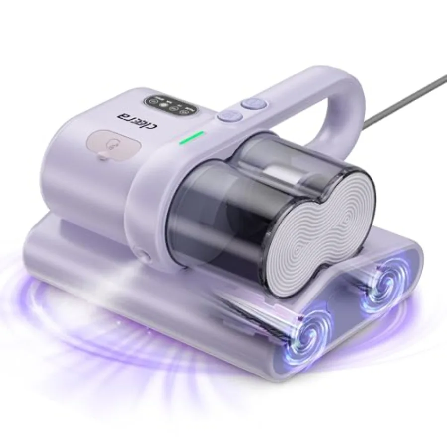 Mattress Vacuum Cleaner, 16KPa Suction, 14000RPM Tapping, 253.7nm UV-C Dual Optical Sensors, 400W Bed Couch Vacuum, Dual Brushr
Mattress Vacuum Cleaner, 16KPa Suction, 14000RPM Tapping, 253.7nm UV-C Dual Optical Sensors, 400W Bed Couch Vacuum, Dual Brushr