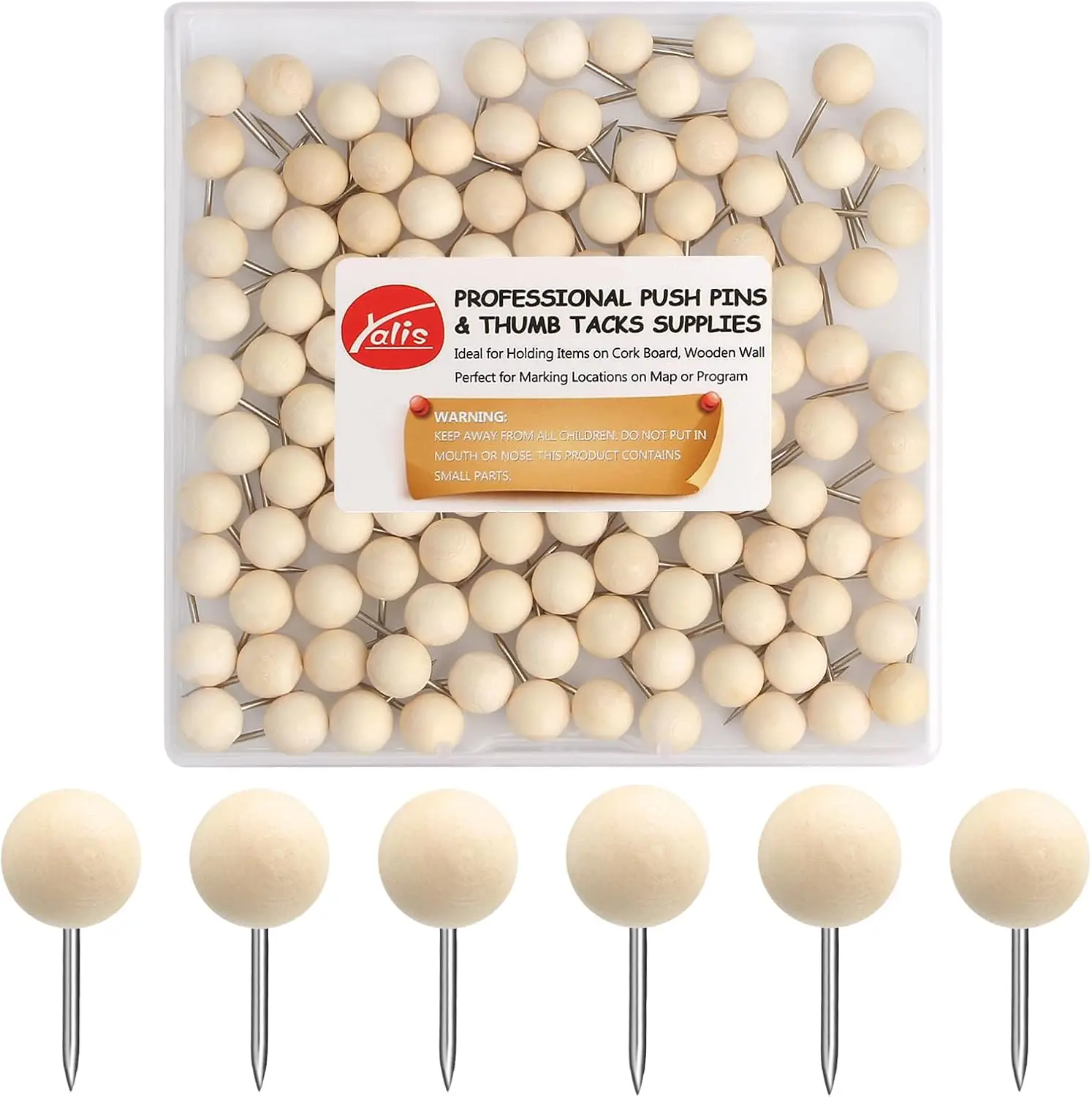 120 Pcs Wood Push Pins, Natural Thumb Tacks for Corkboard, Bulletin Board, Map Tacks
120 Pcs Wood Push Pins, Natural Thumb Tacks for Corkboard, Bulletin Board, Map Tacks
