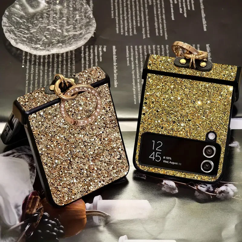 Sparkling Gold Faux rhinestone leather Glitter Ring Bracket Phone Case For Samsung Galaxy Z Flip 8 6 5 4 3 Flip7 FE Hard Shell
Sparkling Gold Faux rhinestone leather Glitter Ring Bracket Phone Case For Samsung Galaxy Z Flip 8 6 5 4 3 Flip7 FE Hard Shell