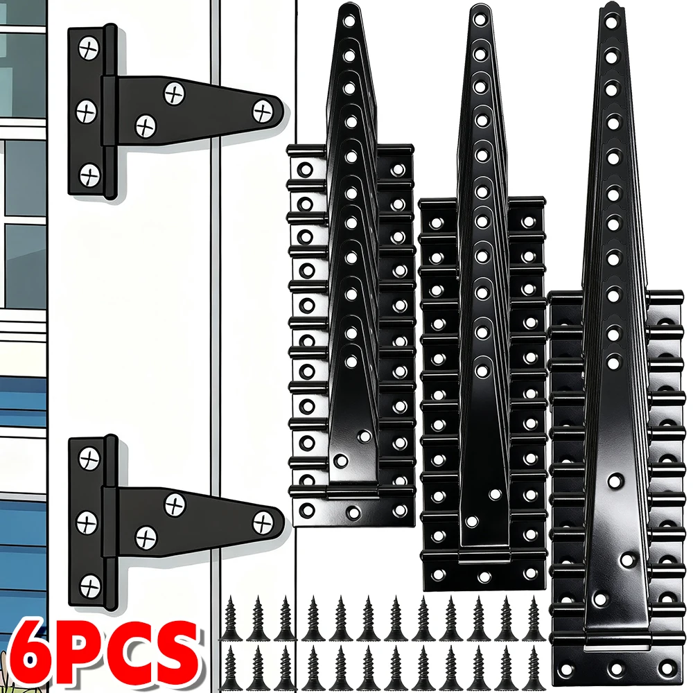 3/4/6 дюймов Т-образные петли, сверхмощные, простая установка, черный металл, нержавеющий Т-образный ремень, фурнитура для дверных петель сарая для забора, окон, ворот
3/4/6 дюймов Т-образные петли, сверхмощные, простая установка, черный металл, нержавеющий Т-образный ремень, фурнитура для дверных петель сарая для забора, окон, ворот
