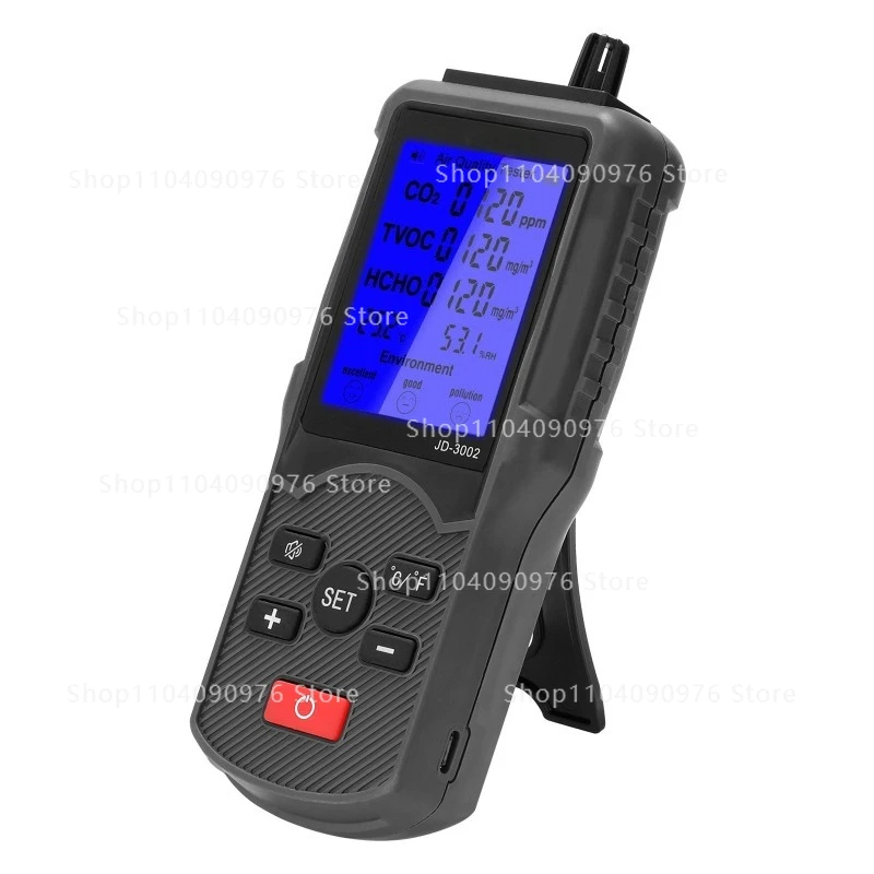 JD-3002 carbon dioxide detector CO2 comprehensive air quality detector, temperature and humidity detection
JD-3002 carbon dioxide detector CO2 comprehensive air quality detector, temperature and humidity detection
