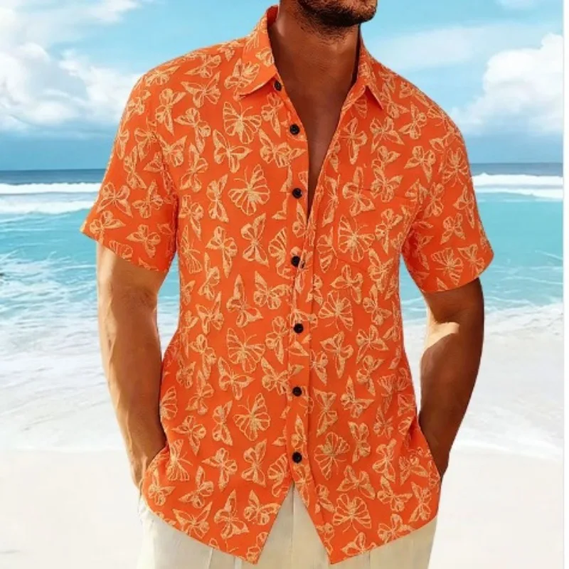 Men's Orange Print Short Sleeve Button Down Shirt Casual Hawaiian Shirt
Men's Orange Print Short Sleeve Button Down Shirt Casual Hawaiian Shirt