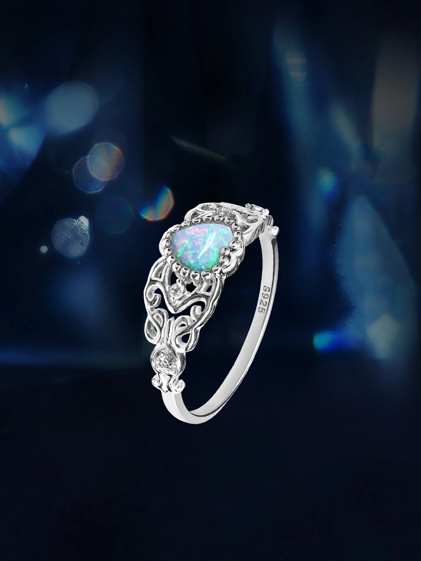 Fashion Jewelry Opal Ring Heart Rings for Women 925 Sterling Silver Ring Engagement Birthday Gift for Woman
Fashion Jewelry Opal Ring Heart Rings for Women 925 Sterling Silver Ring Engagement Birthday Gift for Woman