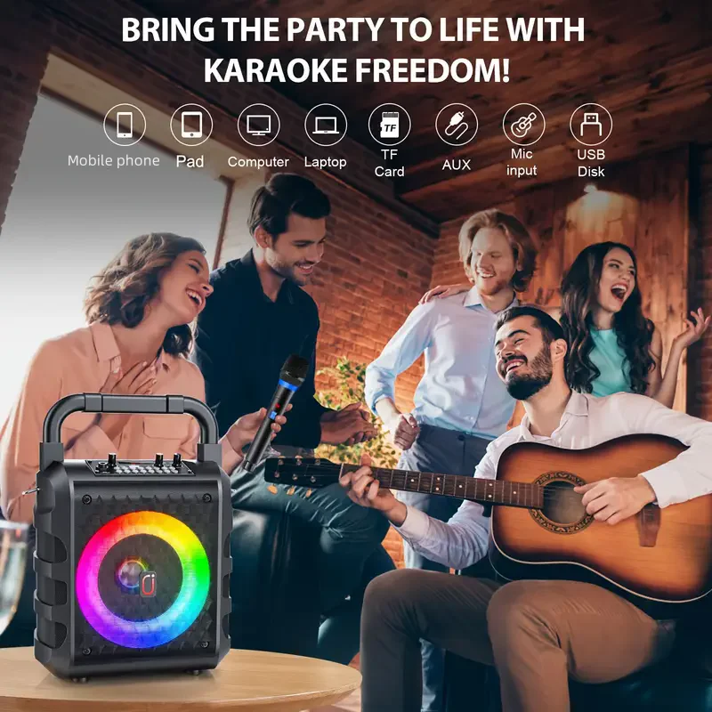 Portable Karaoke Speaker Karaoke Party Box Speaker with Bluetooth Speaker and Dual Microphone Karaoke Microphone Karaoke Machine
Portable Karaoke Speaker Karaoke Party Box Speaker with Bluetooth Speaker and Dual Microphone Karaoke Microphone Karaoke Machine