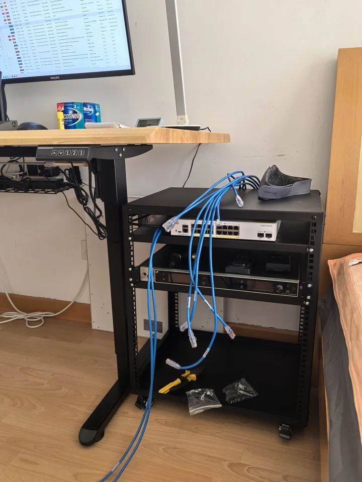 Open Frame Server Rack 12U/16U/ 20U Floor Standing or Wall Mounted with Adjustable Depth for Microdata Center Office Use