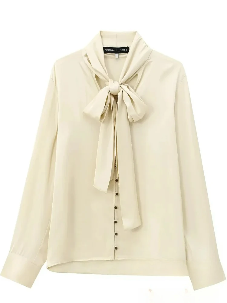 KONDALA винтажные женские рубашки с однотонным бантом и круглым вырезом, однобортная свободная блузка с длинными рукавами, новая мода 2024, осенне-зимняя блузка
KONDALA винтажные женские рубашки с однотонным бантом и круглым вырезом, однобортная свободная блузка с длинными рукавами, новая мода 2024, осенне-зимняя блузка