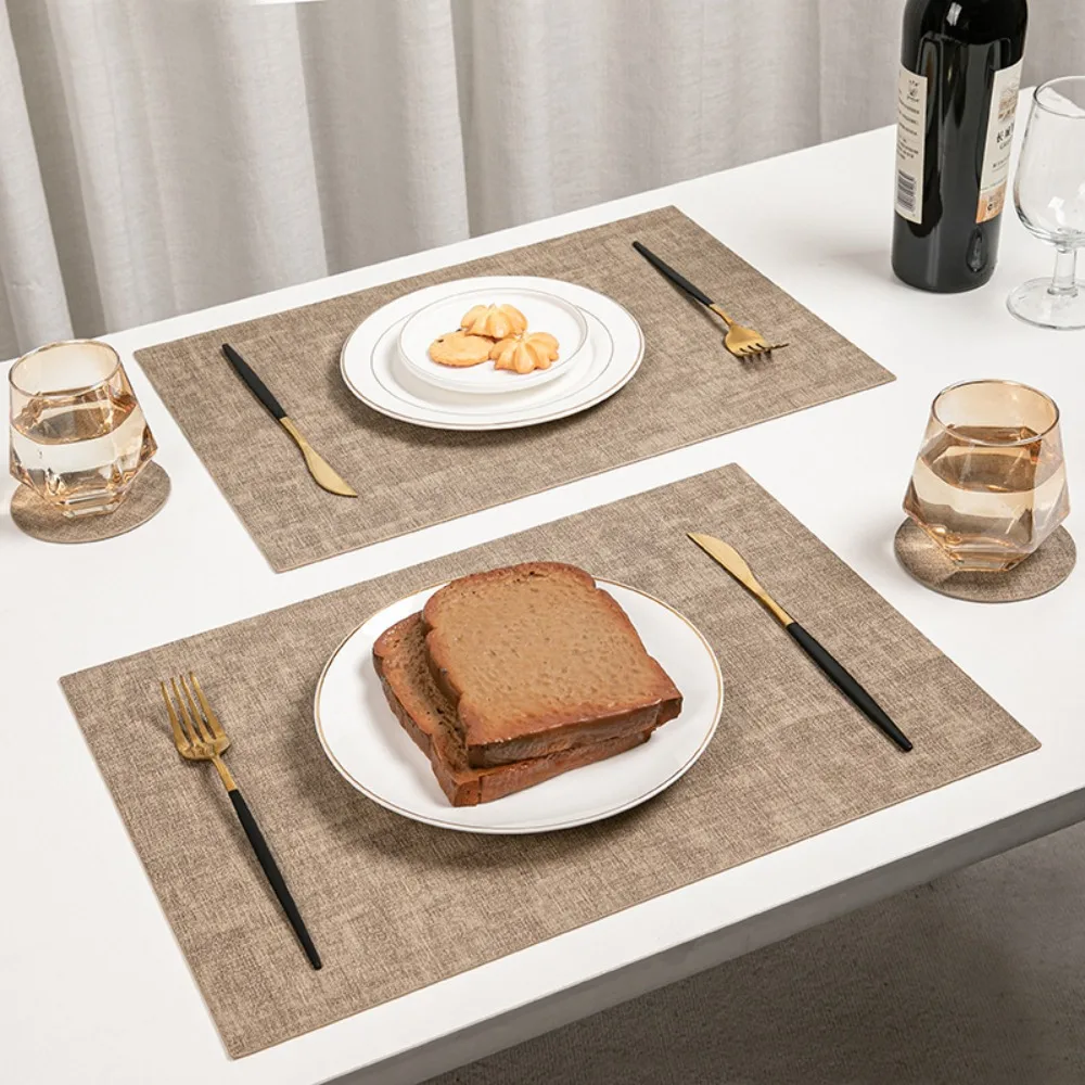 4pcs Table Decoration Nordic Style Placemat Rectangular Waterproof Dish Mat Non-Slip PU Leather Tableware Mat Dinning
4pcs Table Decoration Nordic Style Placemat Rectangular Waterproof Dish Mat Non-Slip PU Leather Tableware Mat Dinning