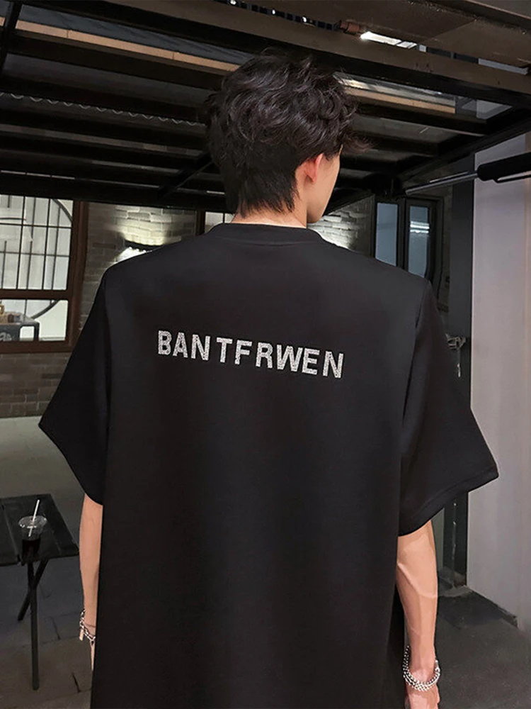 Men's Letter Print Rhinestone T-irt Loose Fit Summer ort Sve round Ne Cleanfit Top Faion Urban Sle Breathable
Men's Letter Print Rhinestone T-irt Loose Fit Summer ort Sve round Ne Cleanfit Top Faion Urban Sle Breathable