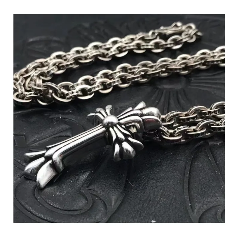 Accessories Punk Necklace Thai Silver Vintage Double Cross Sweater Chain Jewelry Accessories Premium Autumn and Winter
Accessories Punk Necklace Thai Silver Vintage Double Cross Sweater Chain Jewelry Accessories Premium Autumn and Winter