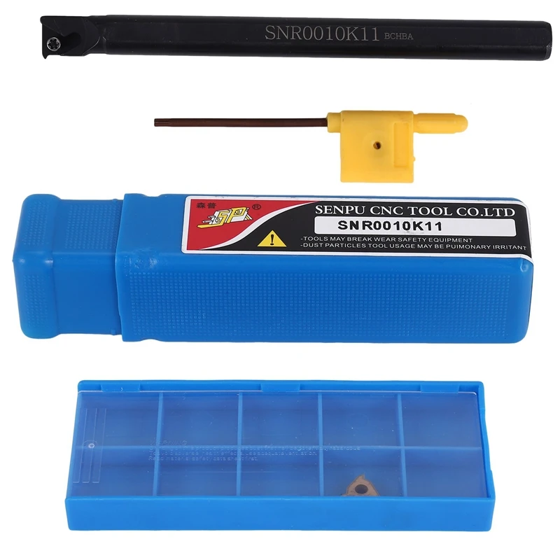 【Top Picks】1Pc Snr0010k11 Internal Tool Boring Holder+ Wrench + 11Ir A60 Carbide Insert For Lathe Threading Turning Tool
【Top Picks】1Pc Snr0010k11 Internal Tool Boring Holder+ Wrench + 11Ir A60 Carbide Insert For Lathe Threading Turning Tool
