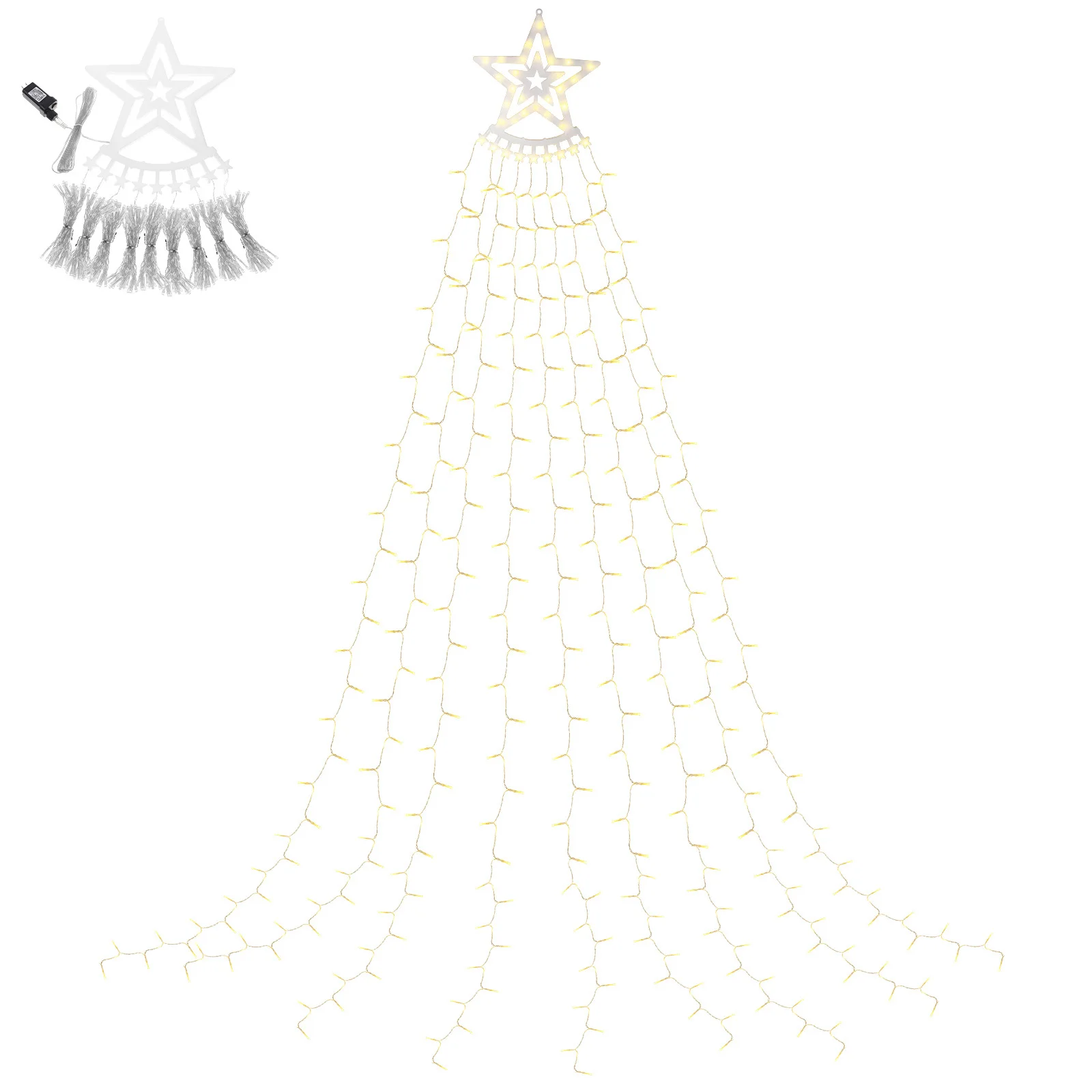 350 Led Christmas Waterfall Light Outdoor Star String Lights For Yard Garden Patio Xmas Decor Warm White, Us Plug
350 Led Christmas Waterfall Light Outdoor Star String Lights For Yard Garden Patio Xmas Decor Warm White, Us Plug