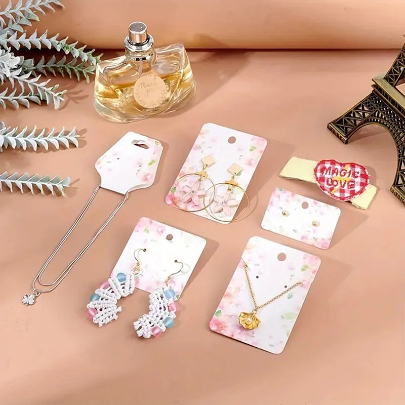 50/100pcs Cherry Blossom Pattern Small Earring Paper Package Card Diy Handmade Stud Earring Card White Cardboard Jewelry Card
50/100pcs Cherry Blossom Pattern Small Earring Paper Package Card Diy Handmade Stud Earring Card White Cardboard Jewelry Card