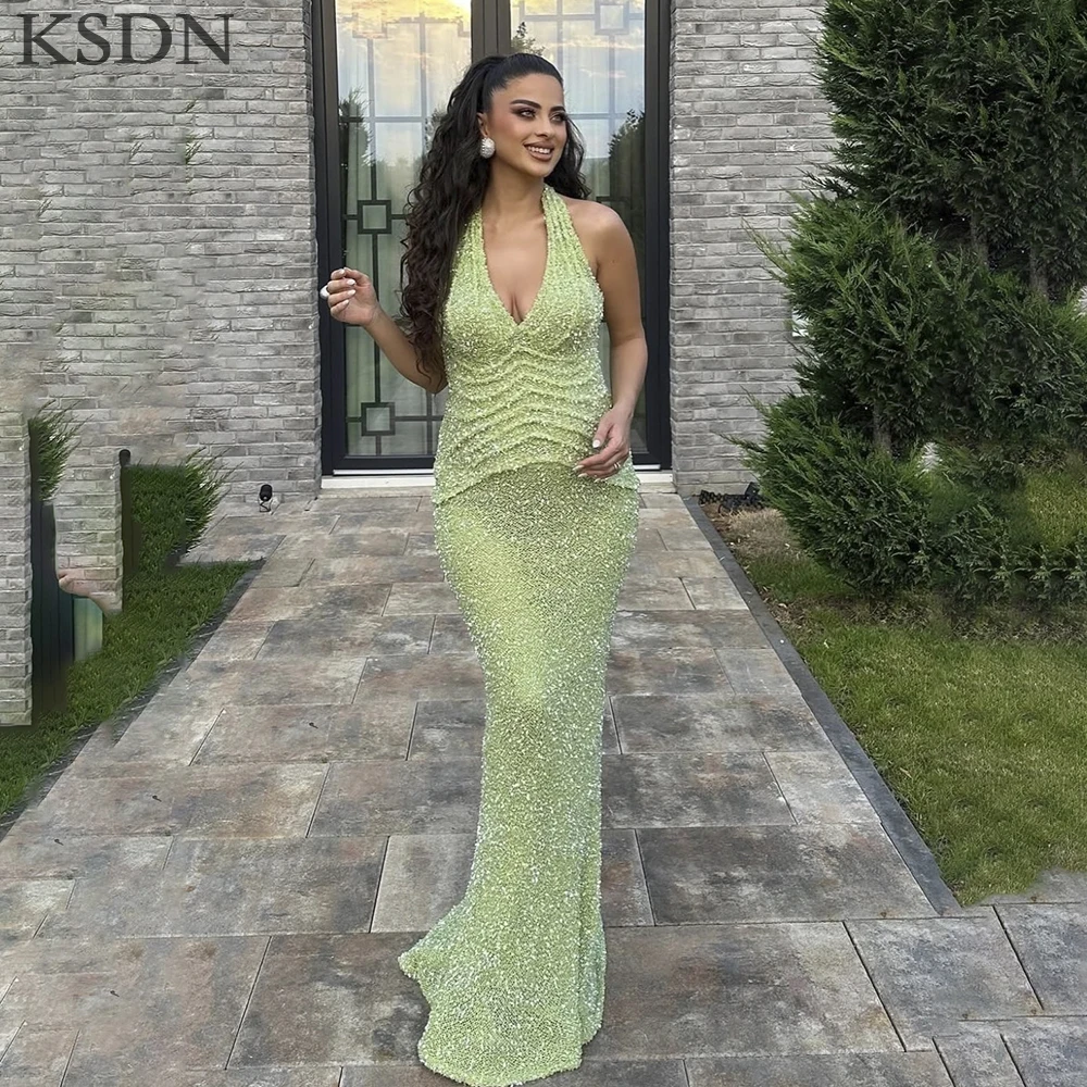 Sexy Halter Evening Dresses Sleeveless Sweep Train Gowns Special Occasoin Customzied Dress Luxury Women Prom Party Dress
Sexy Halter Evening Dresses Sleeveless Sweep Train Gowns Special Occasoin Customzied Dress Luxury Women Prom Party Dress