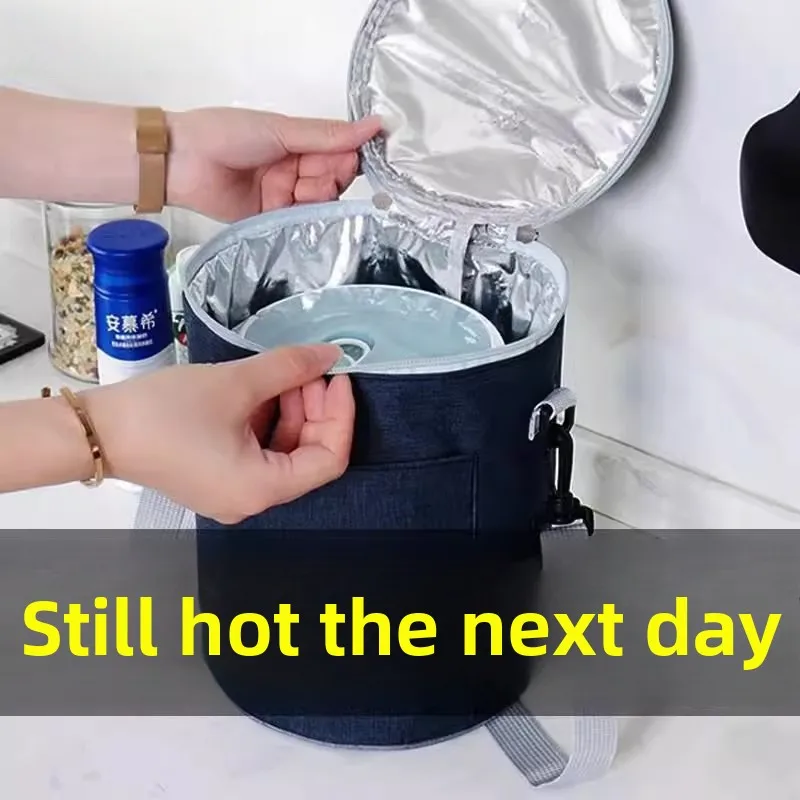 Thiened Aluminum Foil round Insulated Lunch Box Bag Handbag Food Container Cover Long Lasting Thermal Outer Coat with Bento...
Thiened Aluminum Foil round Insulated Lunch Box Bag Handbag Food Container Cover Long Lasting Thermal Outer Coat with Bento...