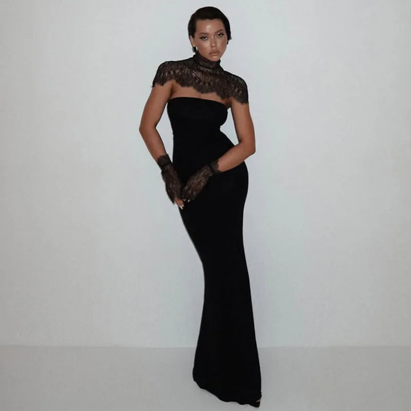 STYLISH LADY Elegant Lace High Neck Shrug Strapless Mermaid Dress with Matching Gloves 2026 Summer Women Evening Party Dress
STYLISH LADY Elegant Lace High Neck Shrug Strapless Mermaid Dress with Matching Gloves 2026 Summer Women Evening Party Dress