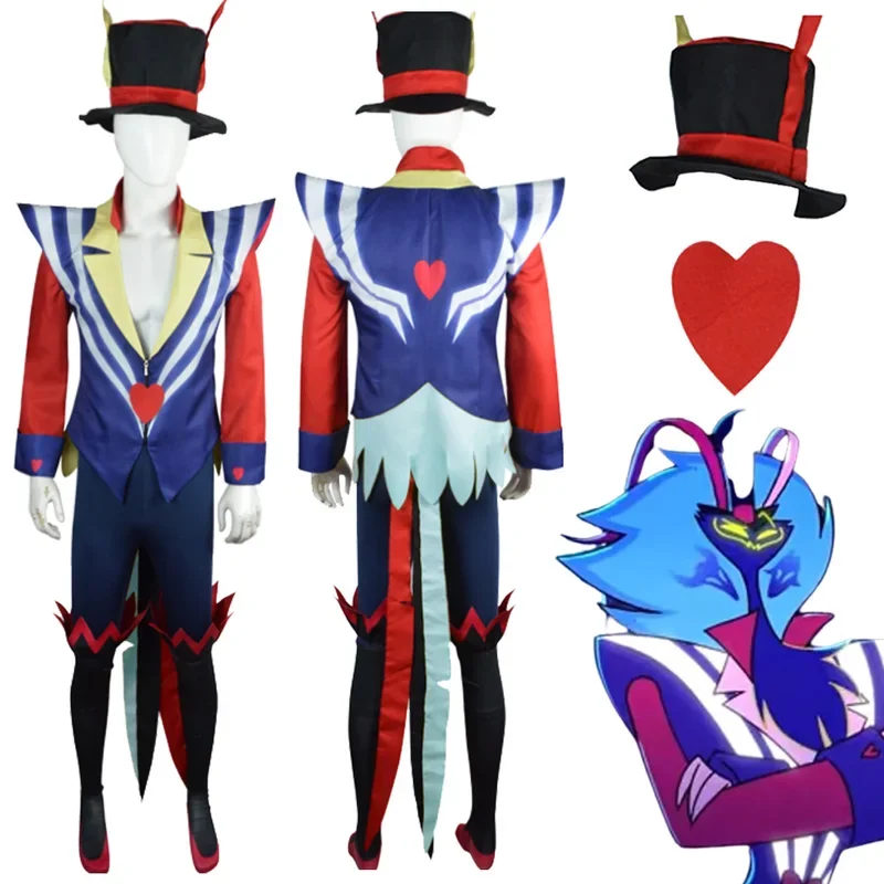 Ozzie Cosplay Costume Cartoon Helluva Cosplay Boss Roleplay Outfits Hat Headgear Men Adult Male Halloween Disguise Party Suit
Ozzie Cosplay Costume Cartoon Helluva Cosplay Boss Roleplay Outfits Hat Headgear Men Adult Male Halloween Disguise Party Suit