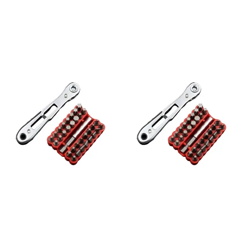 【Electronic-Accessories】2X Mini Ratchet Wrench Set 34-In-1 Dual-Direction 36-Tooth Steel Hex Torx Bits Non-Electric Screwdriver
【Electronic-Accessories】2X Mini Ratchet Wrench Set 34-In-1 Dual-Direction 36-Tooth Steel Hex Torx Bits Non-Electric Screwdriver