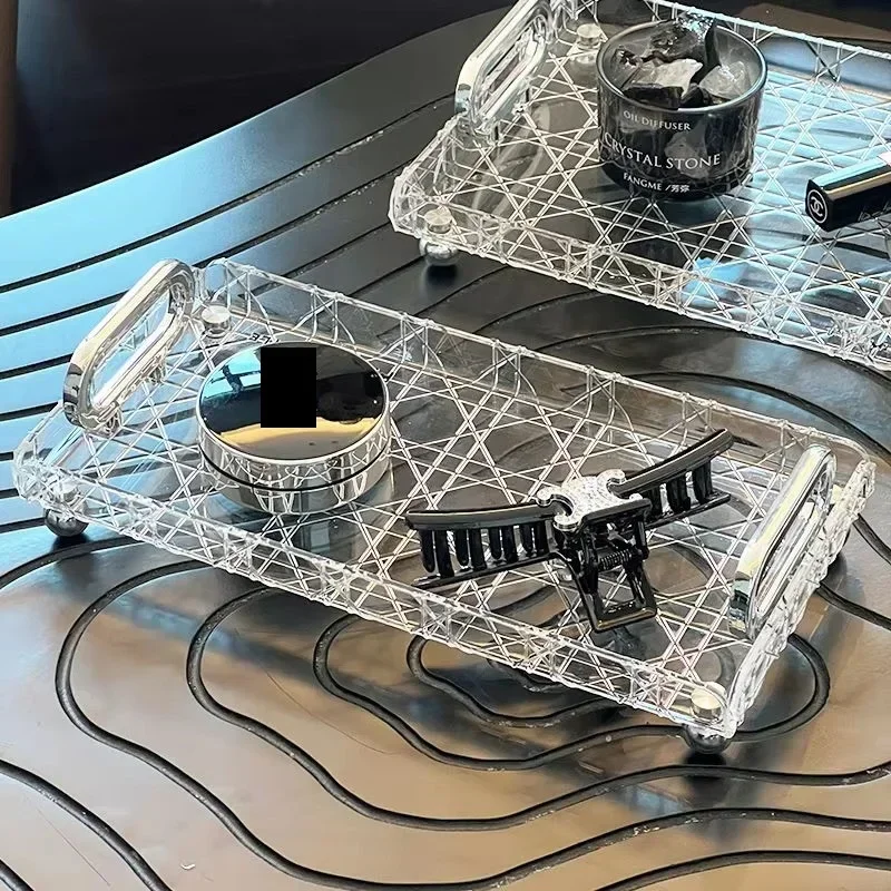 Acrylic Rectangular Tray Makeup Brush Jewelry Storage Holder Home Living Room Water Cup Trays Desktop Decoration
Acrylic Rectangular Tray Makeup Brush Jewelry Storage Holder Home Living Room Water Cup Trays Desktop Decoration