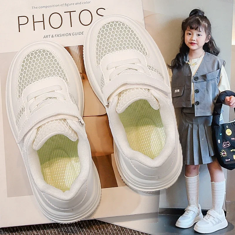 Students Casual Shoes Trendy Hook&loop Kids School White Shoes Mesh Breathable 2025 New Children Flat Shoes Soft Comfortable
Students Casual Shoes Trendy Hook&loop Kids School White Shoes Mesh Breathable 2025 New Children Flat Shoes Soft Comfortable