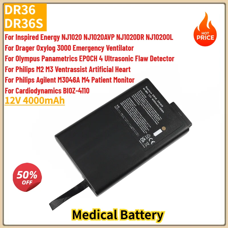 100% New DR36 DR36S High Quality Medical Battery 12V 4000mAh For Philips Inspired Energy NJ1020 NJ1020AVP NJ1020DR NJ1020OL
100% New DR36 DR36S High Quality Medical Battery 12V 4000mAh For Philips Inspired Energy NJ1020 NJ1020AVP NJ1020DR NJ1020OL