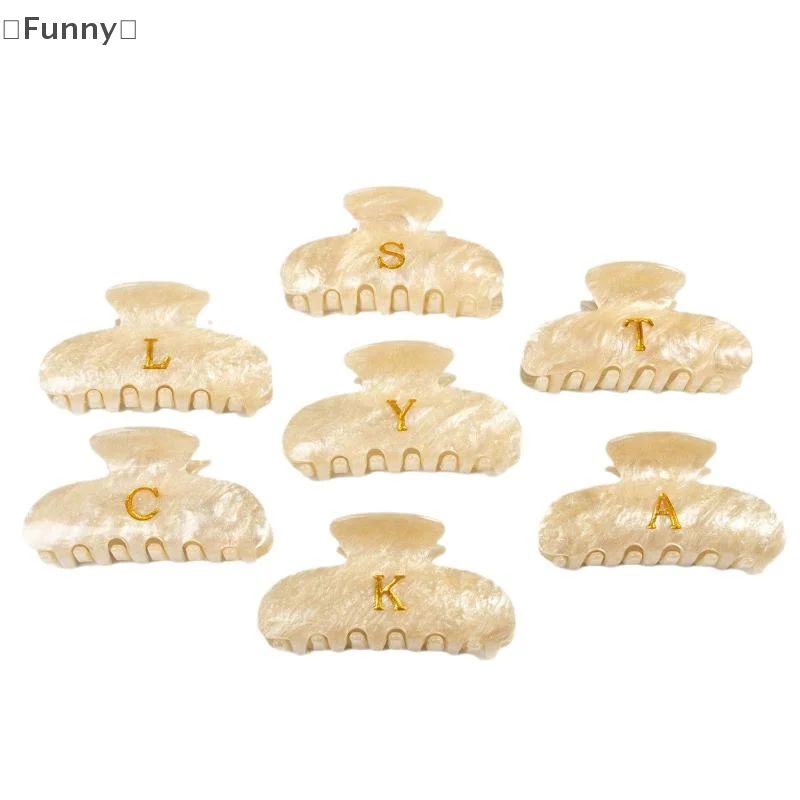 〔Funny〕Creative Design 8.6CM Cream-Coloured Letter Hair Clip Simple Acrylic Shark Clip Hair Accessories For Temperament Girls
〔Funny〕Creative Design 8.6CM Cream-Coloured Letter Hair Clip Simple Acrylic Shark Clip Hair Accessories For Temperament Girls