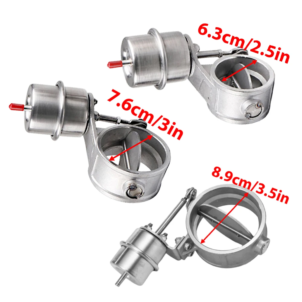 Silver Vent Valve Normally Open Vacuum Valve Driver for 63mm/2.5inch 76mm/3inch 89mm/3.5inch exhaust pipes Car Accessories
Silver Vent Valve Normally Open Vacuum Valve Driver for 63mm/2.5inch 76mm/3inch 89mm/3.5inch exhaust pipes Car Accessories