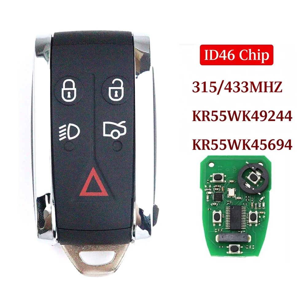 5buttons ID46chip 315/433mhz Car Remote Key Fob Shell Case for Jaguar XF XK XKR X-Type S-Type 2007 2008 2009 2010 2012
5buttons ID46chip 315/433mhz Car Remote Key Fob Shell Case for Jaguar XF XK XKR X-Type S-Type 2007 2008 2009 2010 2012