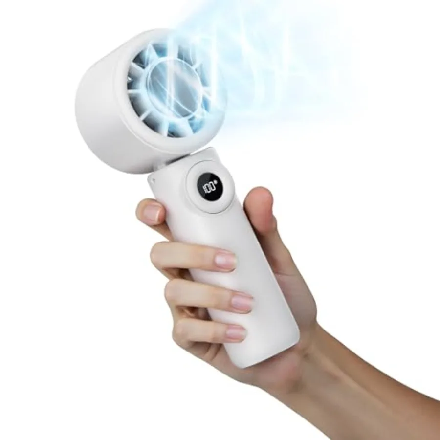 Handheld Fan: Portable Small Ice Cooling Plate- 4000mAh Rechargeable 100 Gear High-Speed Turbo 10500 RPM - Personal Foldable Ba
Handheld Fan: Portable Small Ice Cooling Plate- 4000mAh Rechargeable 100 Gear High-Speed Turbo 10500 RPM - Personal Foldable Ba
